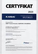 Certyfikat KAISAI 2023